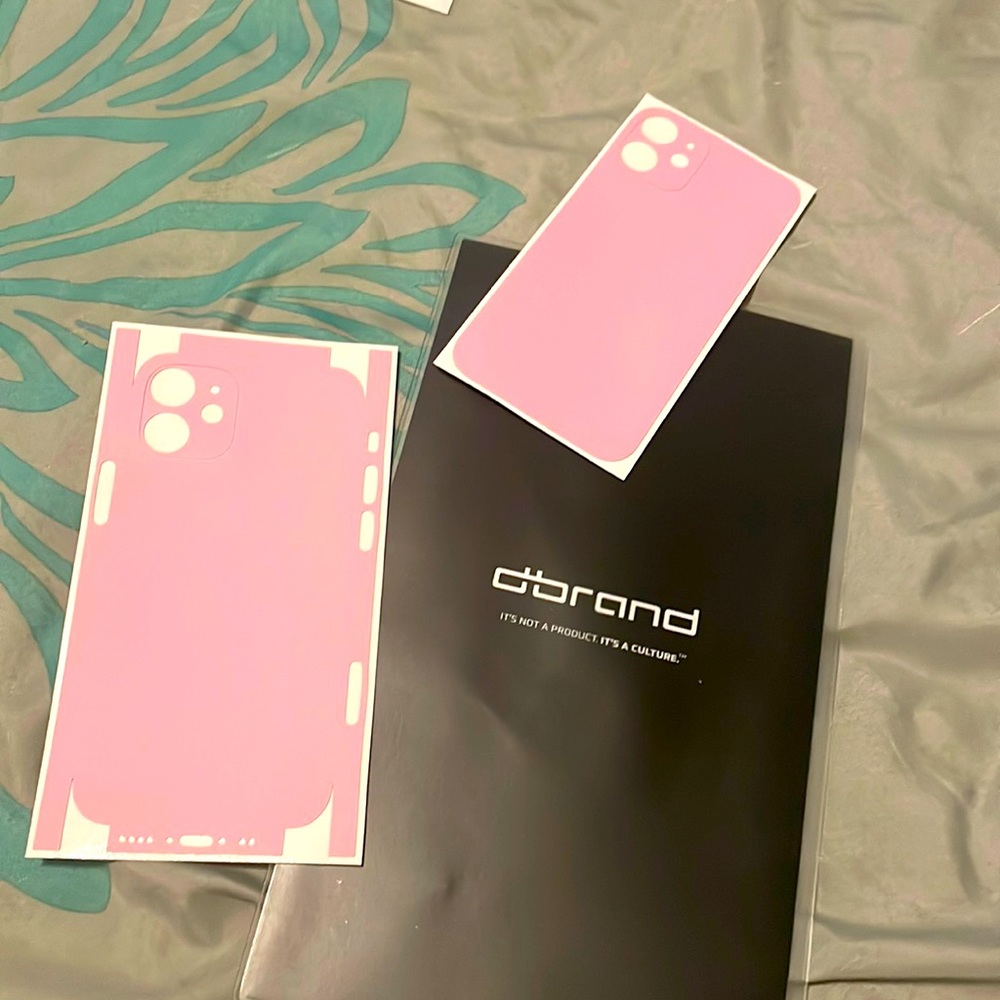 D-brand pink iPhone 12 mini adhesive